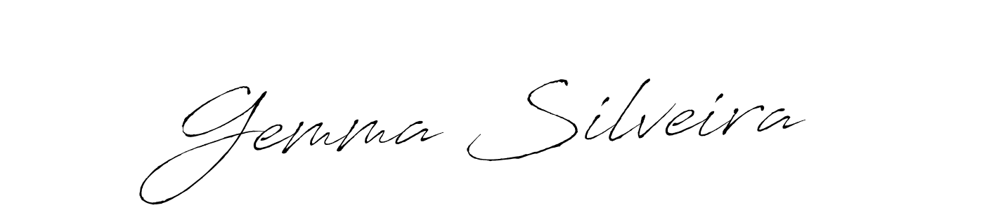 How to make Gemma Silveira name signature. Use Antro_Vectra style for creating short signs online. This is the latest handwritten sign. Gemma Silveira signature style 6 images and pictures png
