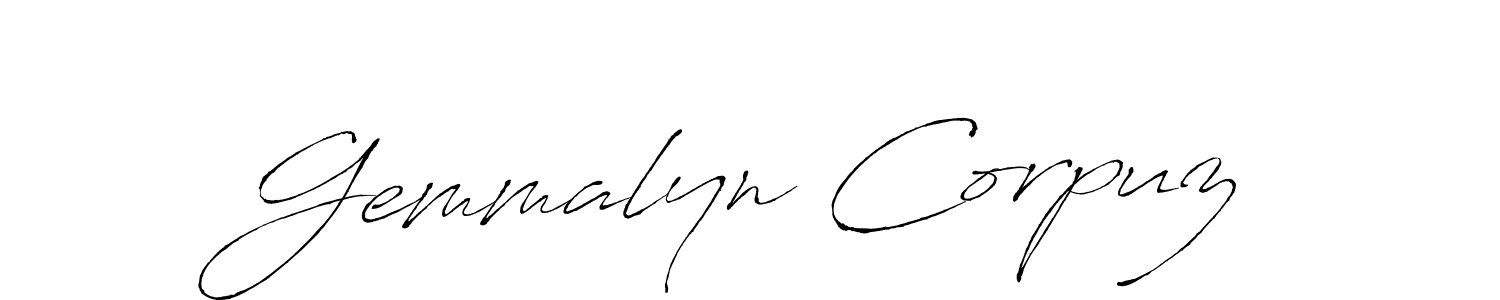 Make a beautiful signature design for name Gemmalyn Corpuz. With this signature (Antro_Vectra) style, you can create a handwritten signature for free. Gemmalyn Corpuz signature style 6 images and pictures png