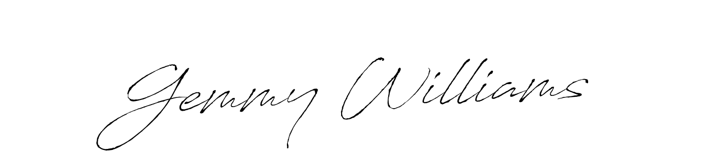It looks lik you need a new signature style for name Gemmy Williams. Design unique handwritten (Antro_Vectra) signature with our free signature maker in just a few clicks. Gemmy Williams signature style 6 images and pictures png