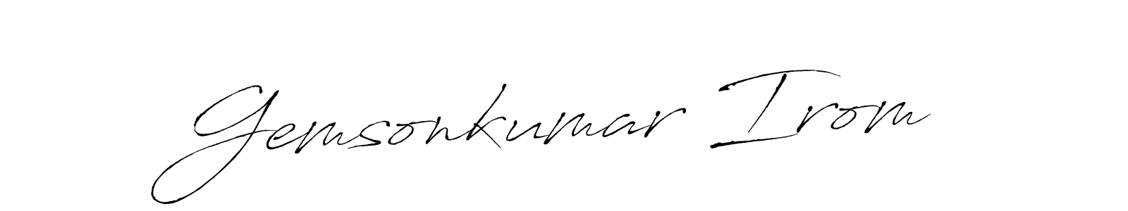 Once you've used our free online signature maker to create your best signature Antro_Vectra style, it's time to enjoy all of the benefits that Gemsonkumar Irom name signing documents. Gemsonkumar Irom signature style 6 images and pictures png
