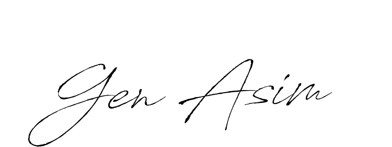 How to make Gen Asim name signature. Use Antro_Vectra style for creating short signs online. This is the latest handwritten sign. Gen Asim signature style 6 images and pictures png