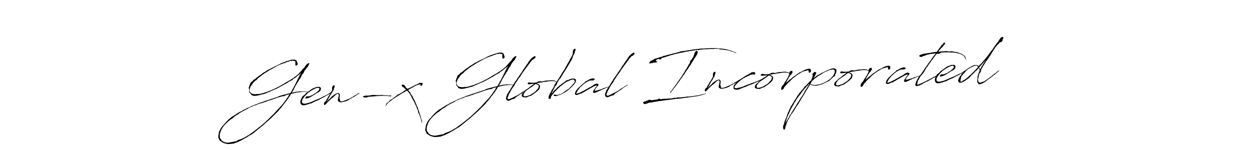 The best way (Antro_Vectra) to make a short signature is to pick only two or three words in your name. The name Gen-x Global Incorporated include a total of six letters. For converting this name. Gen-x Global Incorporated signature style 6 images and pictures png