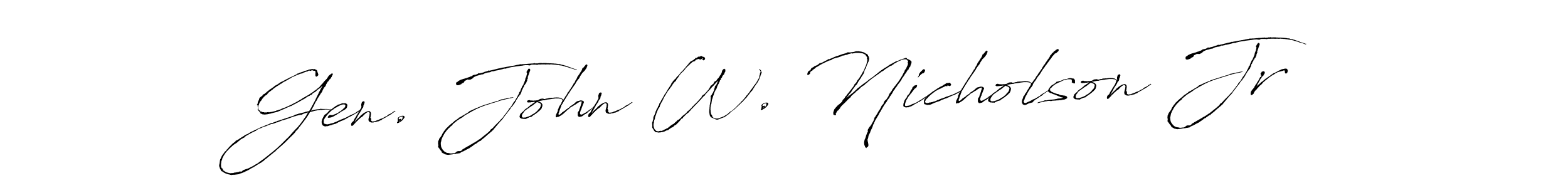 Gen. John W. Nicholson Jr stylish signature style. Best Handwritten Sign (Antro_Vectra) for my name. Handwritten Signature Collection Ideas for my name Gen. John W. Nicholson Jr. Gen. John W. Nicholson Jr signature style 6 images and pictures png