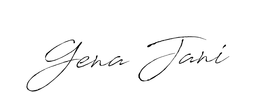 The best way (Antro_Vectra) to make a short signature is to pick only two or three words in your name. The name Gena Jani include a total of six letters. For converting this name. Gena Jani signature style 6 images and pictures png