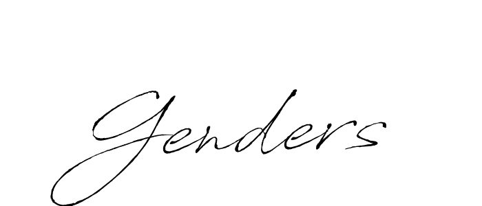 Design your own signature with our free online signature maker. With this signature software, you can create a handwritten (Antro_Vectra) signature for name Genders. Genders signature style 6 images and pictures png
