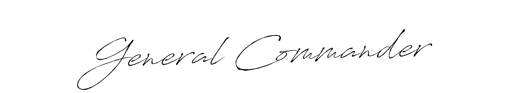 How to make General Commander signature? Antro_Vectra is a professional autograph style. Create handwritten signature for General Commander name. General Commander signature style 6 images and pictures png