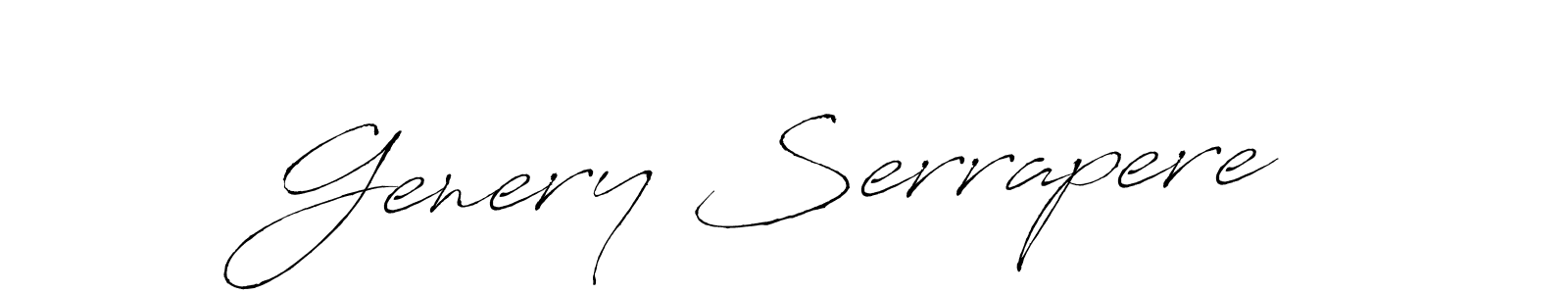 The best way (Antro_Vectra) to make a short signature is to pick only two or three words in your name. The name Genery Serrapere include a total of six letters. For converting this name. Genery Serrapere signature style 6 images and pictures png