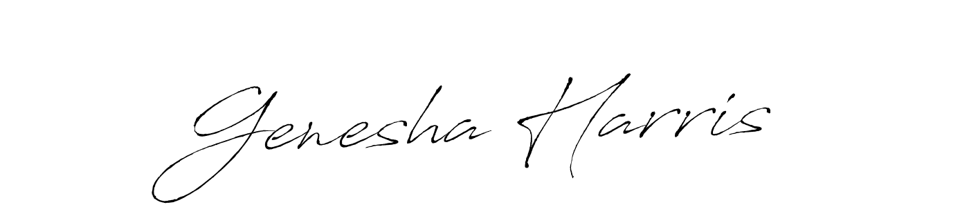How to make Genesha Harris name signature. Use Antro_Vectra style for creating short signs online. This is the latest handwritten sign. Genesha Harris signature style 6 images and pictures png