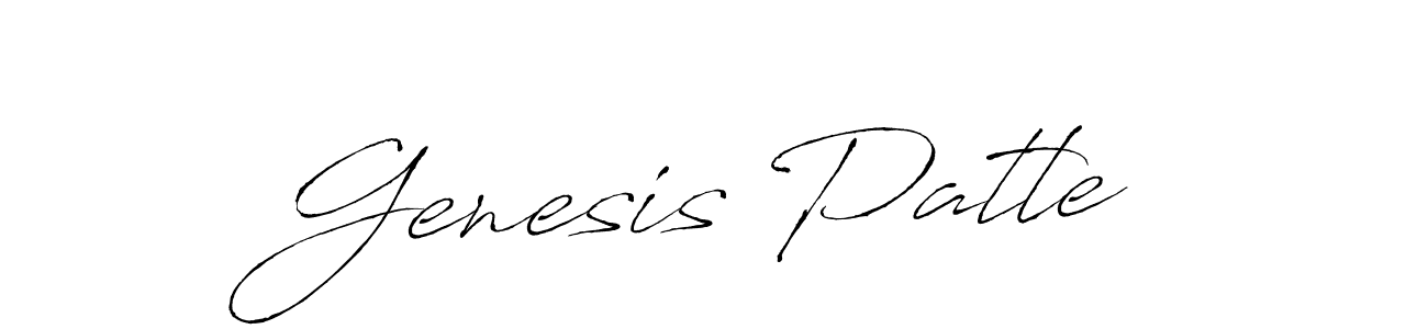 Genesis Patle stylish signature style. Best Handwritten Sign (Antro_Vectra) for my name. Handwritten Signature Collection Ideas for my name Genesis Patle. Genesis Patle signature style 6 images and pictures png
