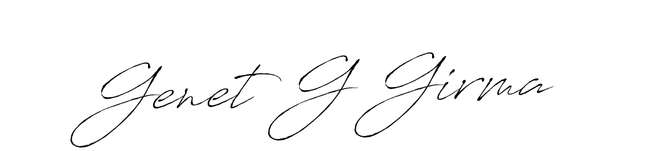 You should practise on your own different ways (Antro_Vectra) to write your name (Genet G Girma) in signature. don't let someone else do it for you. Genet G Girma signature style 6 images and pictures png