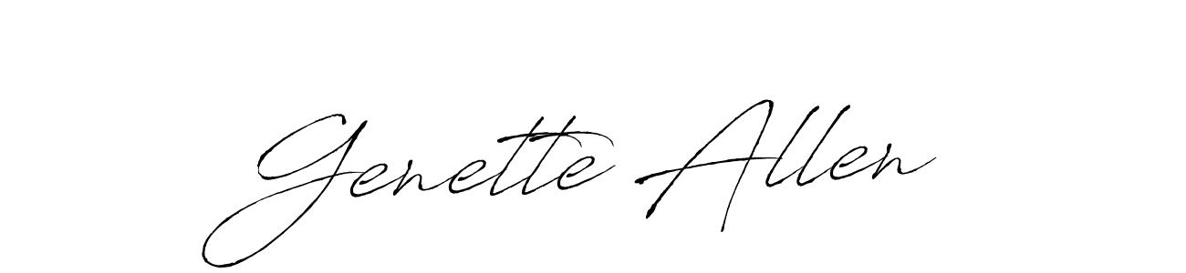 if you are searching for the best signature style for your name Genette Allen. so please give up your signature search. here we have designed multiple signature styles  using Antro_Vectra. Genette Allen signature style 6 images and pictures png