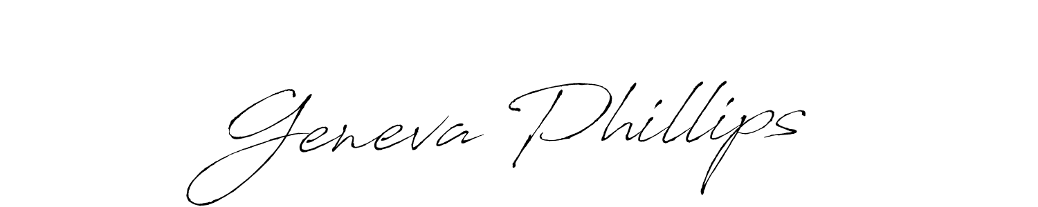 Geneva Phillips stylish signature style. Best Handwritten Sign (Antro_Vectra) for my name. Handwritten Signature Collection Ideas for my name Geneva Phillips. Geneva Phillips signature style 6 images and pictures png