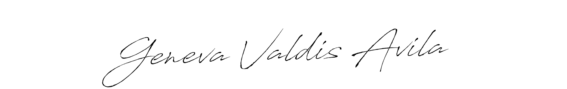 Antro_Vectra is a professional signature style that is perfect for those who want to add a touch of class to their signature. It is also a great choice for those who want to make their signature more unique. Get Geneva Valdis Avila name to fancy signature for free. Geneva Valdis Avila signature style 6 images and pictures png
