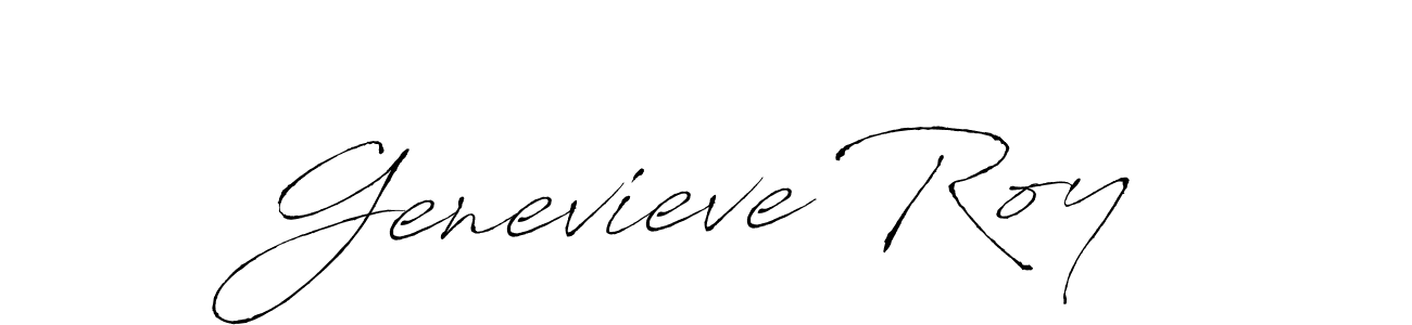 You should practise on your own different ways (Antro_Vectra) to write your name (Genevieve Roy) in signature. don't let someone else do it for you. Genevieve Roy signature style 6 images and pictures png