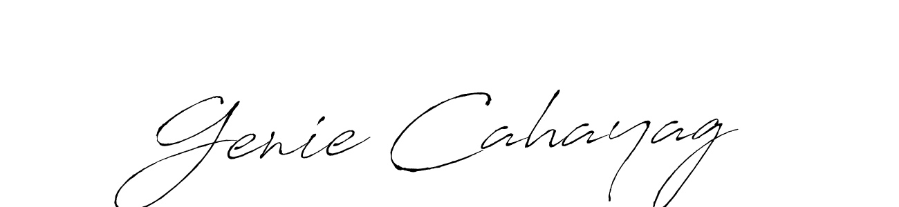 Also You can easily find your signature by using the search form. We will create Genie Cahayag name handwritten signature images for you free of cost using Antro_Vectra sign style. Genie Cahayag signature style 6 images and pictures png