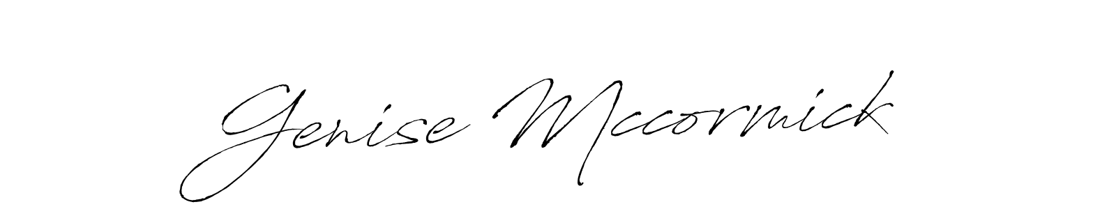 How to make Genise Mccormick name signature. Use Antro_Vectra style for creating short signs online. This is the latest handwritten sign. Genise Mccormick signature style 6 images and pictures png