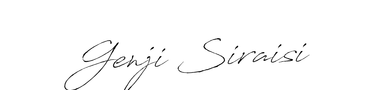 The best way (Antro_Vectra) to make a short signature is to pick only two or three words in your name. The name Genji Siraisi include a total of six letters. For converting this name. Genji Siraisi signature style 6 images and pictures png