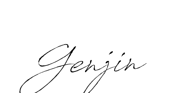 You should practise on your own different ways (Antro_Vectra) to write your name (Genjin) in signature. don't let someone else do it for you. Genjin signature style 6 images and pictures png