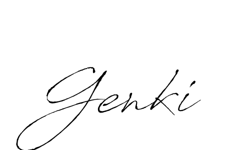 Create a beautiful signature design for name Genki. With this signature (Antro_Vectra) fonts, you can make a handwritten signature for free. Genki signature style 6 images and pictures png