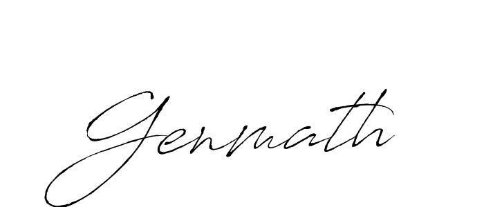 Make a beautiful signature design for name Genmath. With this signature (Antro_Vectra) style, you can create a handwritten signature for free. Genmath signature style 6 images and pictures png