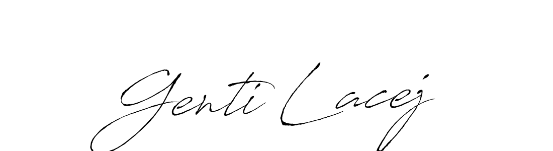 How to make Genti Lacej name signature. Use Antro_Vectra style for creating short signs online. This is the latest handwritten sign. Genti Lacej signature style 6 images and pictures png