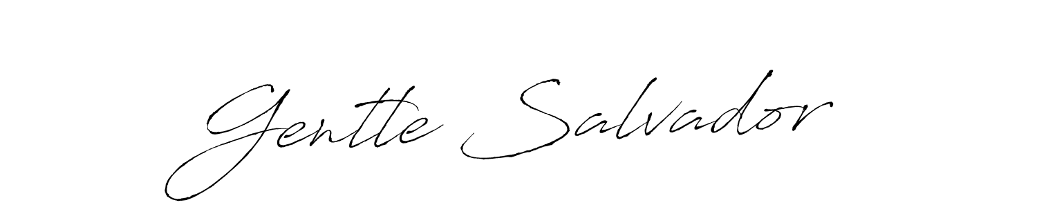 if you are searching for the best signature style for your name Gentle Salvador. so please give up your signature search. here we have designed multiple signature styles  using Antro_Vectra. Gentle Salvador signature style 6 images and pictures png