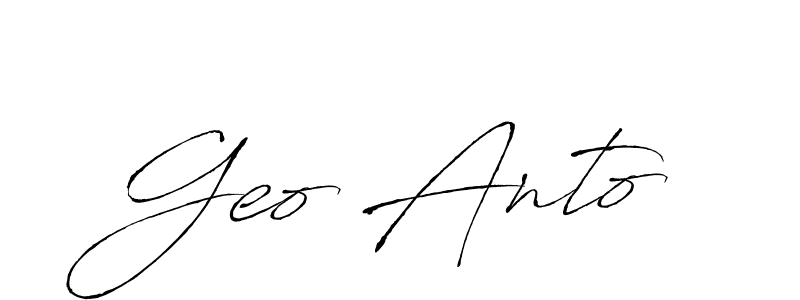 You can use this online signature creator to create a handwritten signature for the name Geo Anto. This is the best online autograph maker. Geo Anto signature style 6 images and pictures png