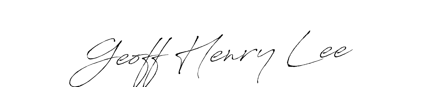 Geoff Henry Lee stylish signature style. Best Handwritten Sign (Antro_Vectra) for my name. Handwritten Signature Collection Ideas for my name Geoff Henry Lee. Geoff Henry Lee signature style 6 images and pictures png