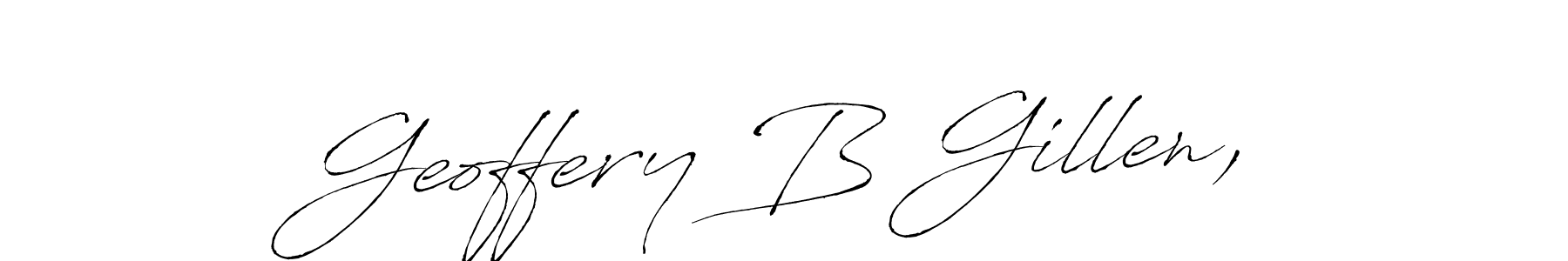 Geoffery B Gillen, stylish signature style. Best Handwritten Sign (Antro_Vectra) for my name. Handwritten Signature Collection Ideas for my name Geoffery B Gillen,. Geoffery B Gillen, signature style 6 images and pictures png
