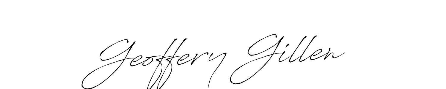 Create a beautiful signature design for name Geoffery Gillen. With this signature (Antro_Vectra) fonts, you can make a handwritten signature for free. Geoffery Gillen signature style 6 images and pictures png