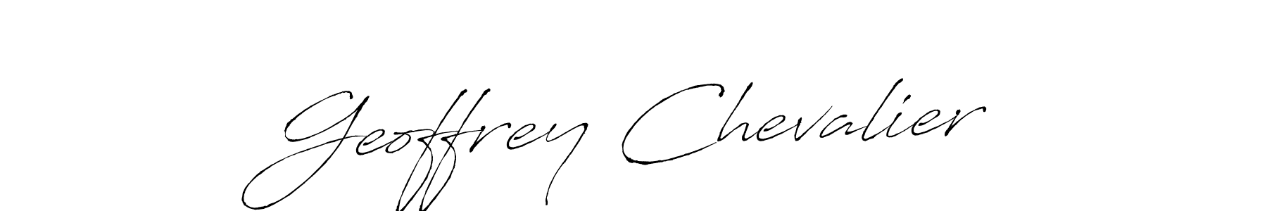How to make Geoffrey Chevalier name signature. Use Antro_Vectra style for creating short signs online. This is the latest handwritten sign. Geoffrey Chevalier signature style 6 images and pictures png