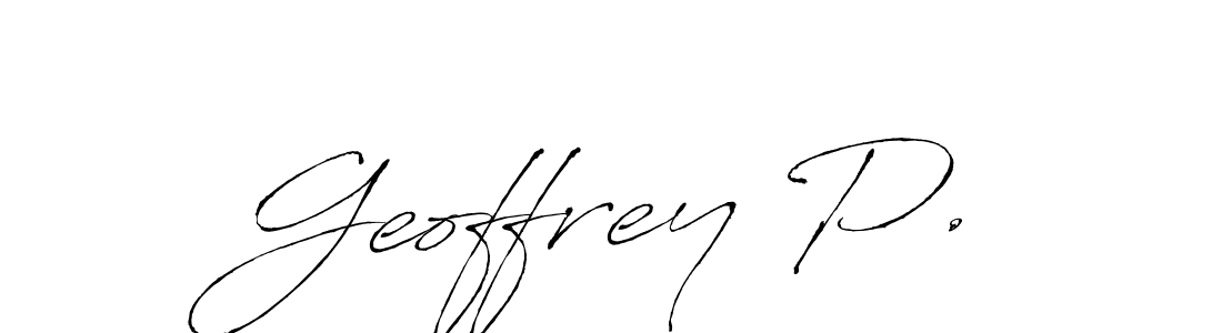 Use a signature maker to create a handwritten signature online. With this signature software, you can design (Antro_Vectra) your own signature for name Geoffrey P.. Geoffrey P. signature style 6 images and pictures png