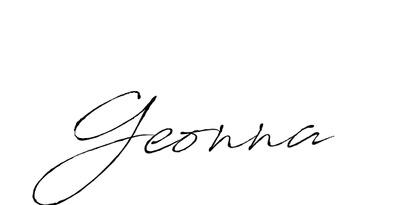 Design your own signature with our free online signature maker. With this signature software, you can create a handwritten (Antro_Vectra) signature for name Geonna. Geonna signature style 6 images and pictures png