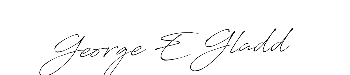 Create a beautiful signature design for name George E Gladd. With this signature (Antro_Vectra) fonts, you can make a handwritten signature for free. George E Gladd signature style 6 images and pictures png