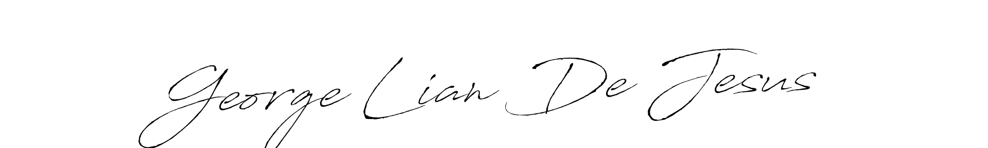 Create a beautiful signature design for name George Lian De Jesus. With this signature (Antro_Vectra) fonts, you can make a handwritten signature for free. George Lian De Jesus signature style 6 images and pictures png