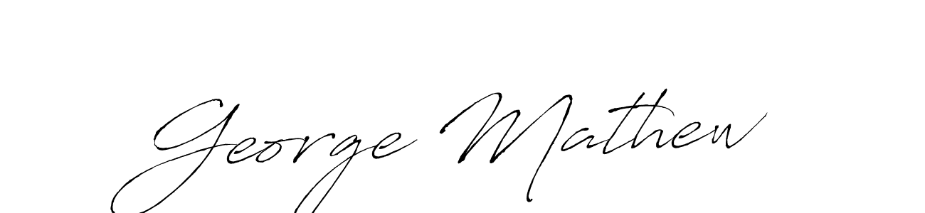 George Mathew stylish signature style. Best Handwritten Sign (Antro_Vectra) for my name. Handwritten Signature Collection Ideas for my name George Mathew. George Mathew signature style 6 images and pictures png