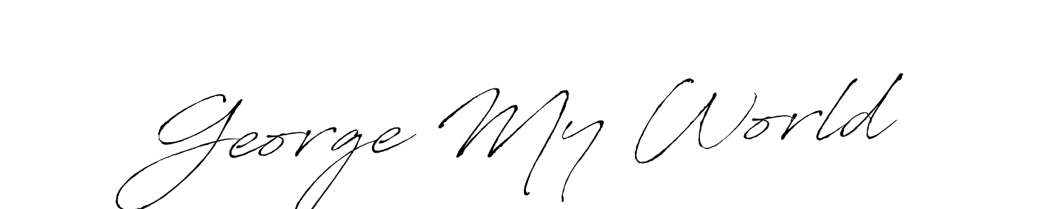 Make a beautiful signature design for name George My World. Use this online signature maker to create a handwritten signature for free. George My World signature style 6 images and pictures png