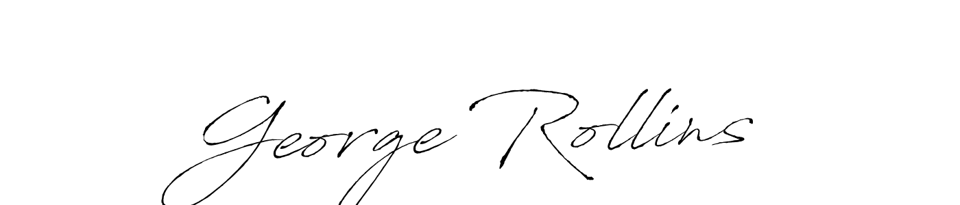 Create a beautiful signature design for name George Rollins. With this signature (Antro_Vectra) fonts, you can make a handwritten signature for free. George Rollins signature style 6 images and pictures png