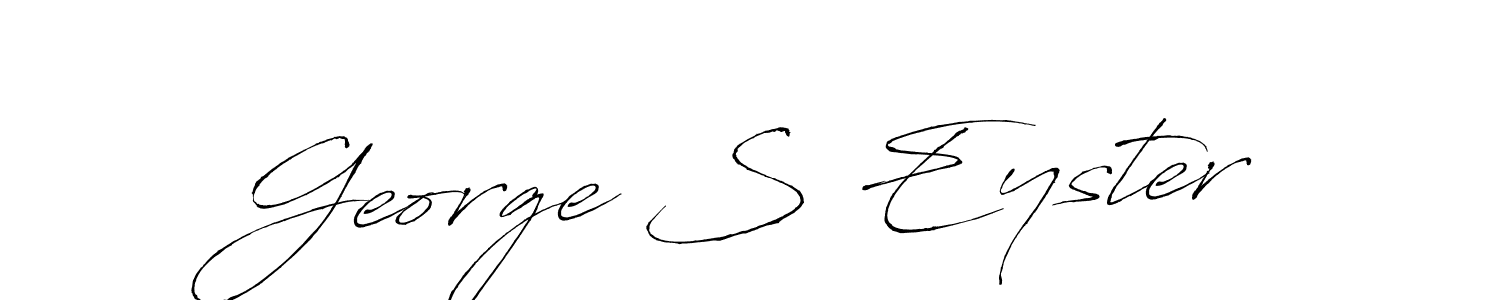 Antro_Vectra is a professional signature style that is perfect for those who want to add a touch of class to their signature. It is also a great choice for those who want to make their signature more unique. Get George S Eyster name to fancy signature for free. George S Eyster signature style 6 images and pictures png