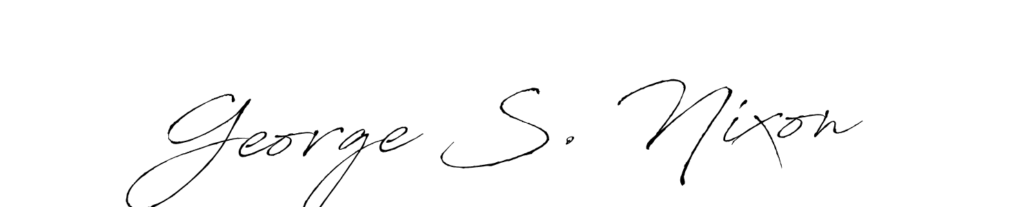 Use a signature maker to create a handwritten signature online. With this signature software, you can design (Antro_Vectra) your own signature for name George S. Nixon. George S. Nixon signature style 6 images and pictures png