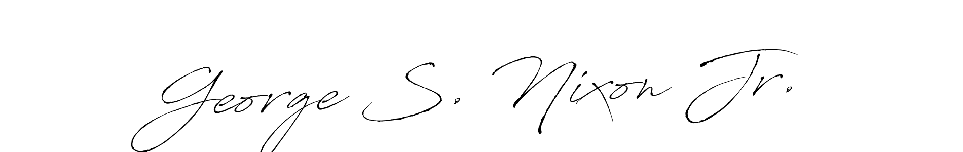 Create a beautiful signature design for name George S. Nixon Jr.. With this signature (Antro_Vectra) fonts, you can make a handwritten signature for free. George S. Nixon Jr. signature style 6 images and pictures png