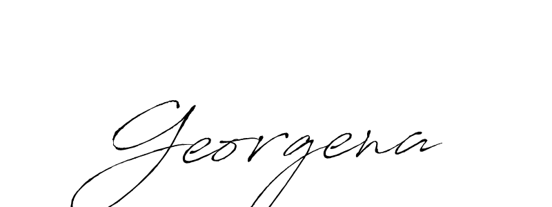 Make a beautiful signature design for name Georgena. With this signature (Antro_Vectra) style, you can create a handwritten signature for free. Georgena signature style 6 images and pictures png