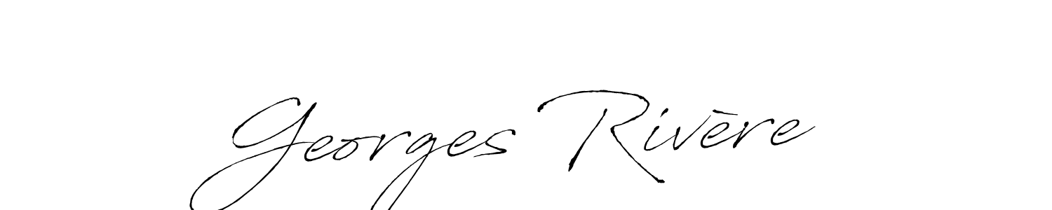 You should practise on your own different ways (Antro_Vectra) to write your name (Georges Rivère) in signature. don't let someone else do it for you. Georges Rivère signature style 6 images and pictures png