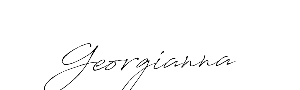 Design your own signature with our free online signature maker. With this signature software, you can create a handwritten (Antro_Vectra) signature for name Georgianna. Georgianna signature style 6 images and pictures png