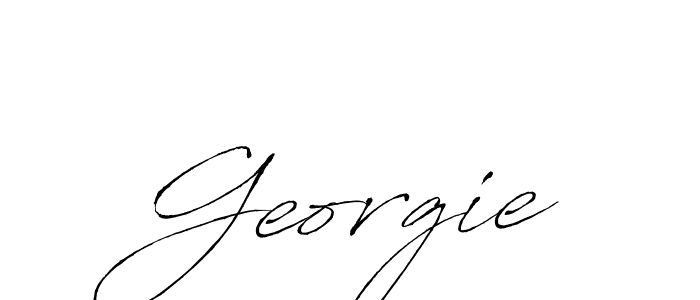 Design your own signature with our free online signature maker. With this signature software, you can create a handwritten (Antro_Vectra) signature for name Georgie. Georgie signature style 6 images and pictures png