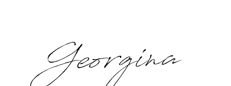 Create a beautiful signature design for name Georgina. With this signature (Antro_Vectra) fonts, you can make a handwritten signature for free. Georgina signature style 6 images and pictures png