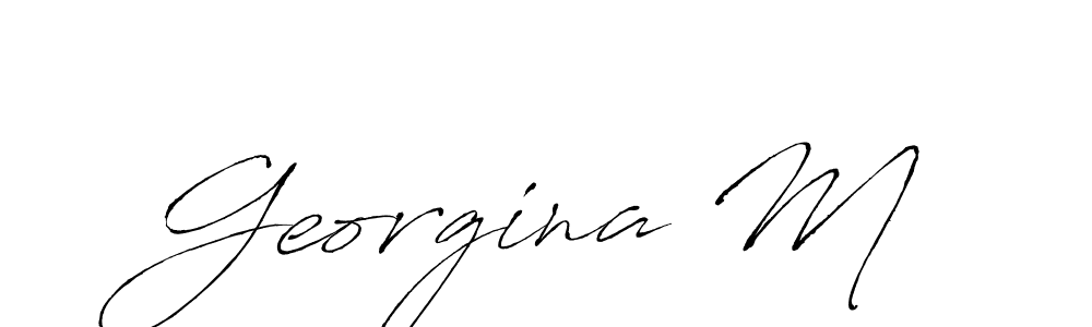 Design your own signature with our free online signature maker. With this signature software, you can create a handwritten (Antro_Vectra) signature for name Georgina M. Georgina M signature style 6 images and pictures png