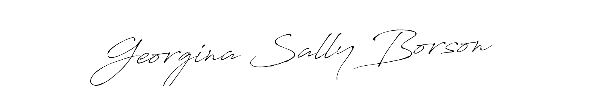 Create a beautiful signature design for name Georgina Sally Borson. With this signature (Antro_Vectra) fonts, you can make a handwritten signature for free. Georgina Sally Borson signature style 6 images and pictures png