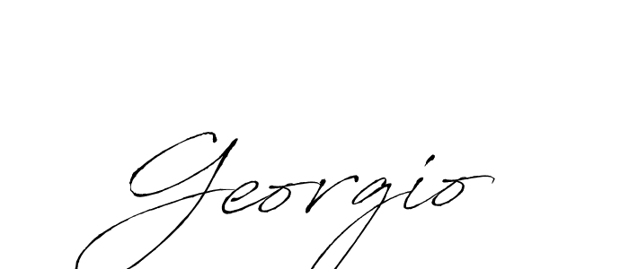 Use a signature maker to create a handwritten signature online. With this signature software, you can design (Antro_Vectra) your own signature for name Georgio. Georgio signature style 6 images and pictures png