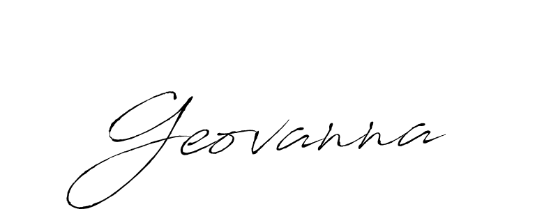 Geovanna stylish signature style. Best Handwritten Sign (Antro_Vectra) for my name. Handwritten Signature Collection Ideas for my name Geovanna. Geovanna signature style 6 images and pictures png